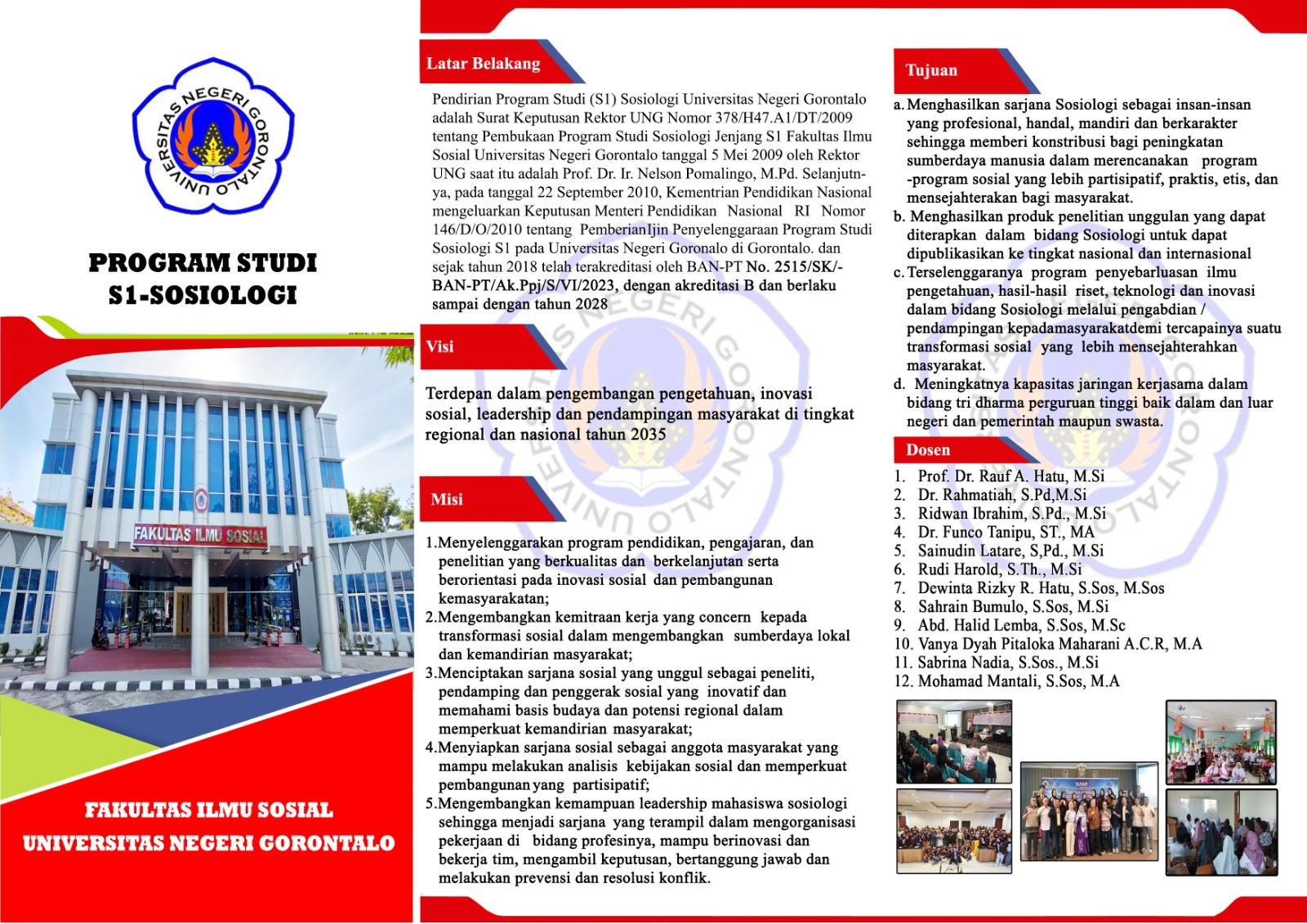 Profil Jurusan Sosiologi Fakultas Ilmu Sosial Universitas Negeri Gorontalo